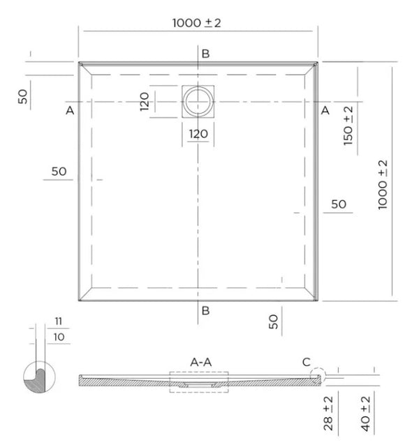 Slim Profile Showerbase