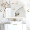 LED Half-Moon 800(H)x1200(W) Gold Metal Frame Mirror