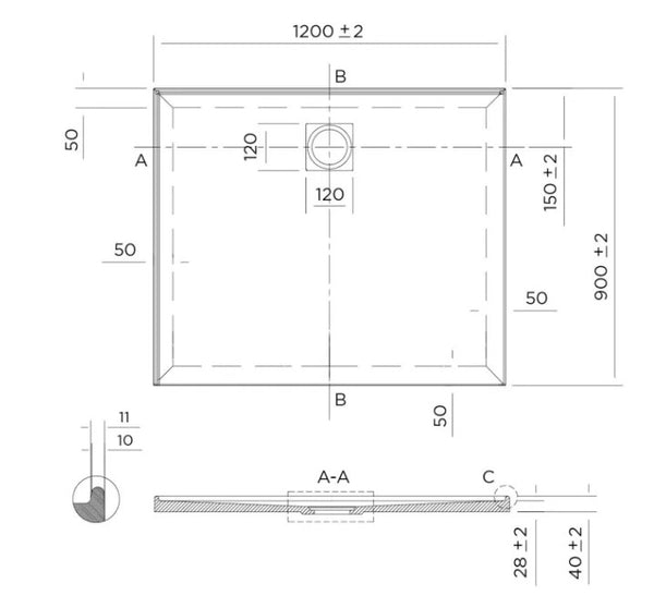 Slim Profile Showerbase
