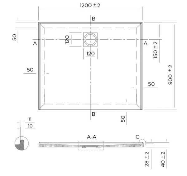 Slim Profile Showerbase