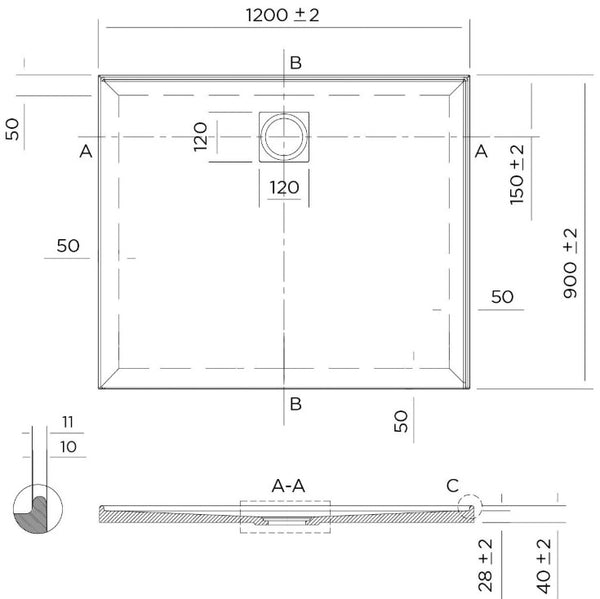 Slim Profile Showerbase
