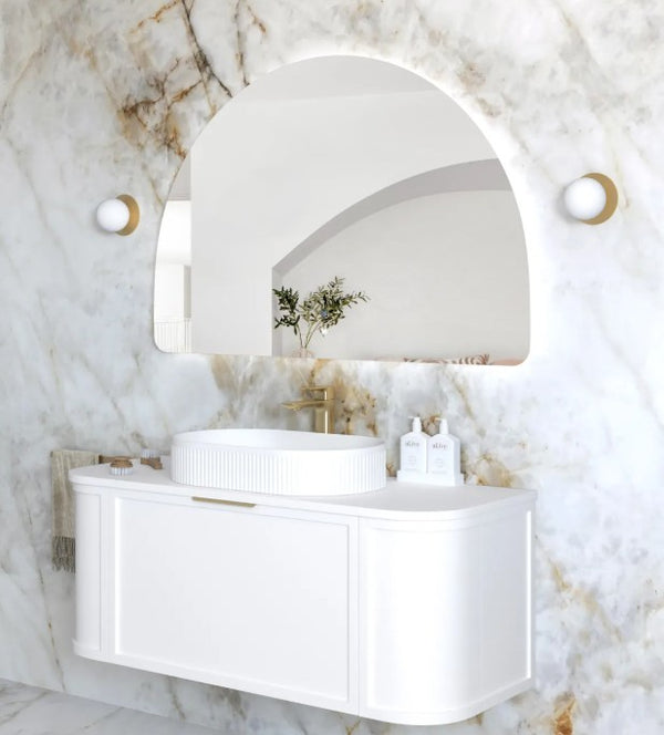 LED Half-moon 800(H)x1200(W) Frameless Mirror