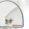 LED Half-Moon 1000(H)x1500(W) Black Metal Frame Mirror