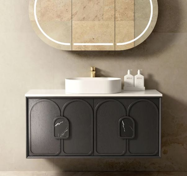 Maci 600mm-1800mm Black Oak Wall Hung Vanity