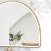 LED Half-Moon 800(H)x1200(W) Gold Metal Frame Mirror