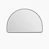 LED Half-Moon 1000(H)x1500(W) Black Metal Frame Mirror