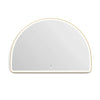 LED Half-Moon 800(H)x1200(W) Gold Metal Frame Mirror