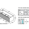 Bayview 1200 Stone Grey Matte Wall-Hung Vanity