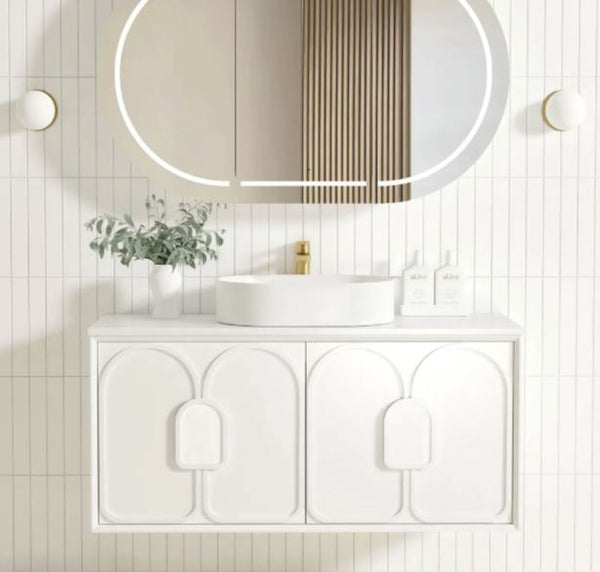 Maci 600mm-1800mm Matte White Wall Hung Vanity