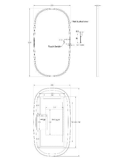 Dressing Led Mirror 1200x650mm