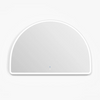 LED Half-Moon 1000(H)x1500(W) White Metal Frame Mirror
