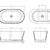 Oval Freestanding Bath 1370-1700mm