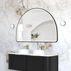 LED Half-Moon 1000(H)x1500(W) Black Metal Frame Mirror