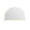 LED Half-Moon 1000(H)x1500(W) Gold Metal Frame Mirror