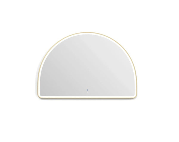 LED Half-Moon 1000(H)x1500(W) Gold Metal Frame Mirror