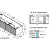 Bayview 1500 Stone Grey Matte Wall-Hung Vanity