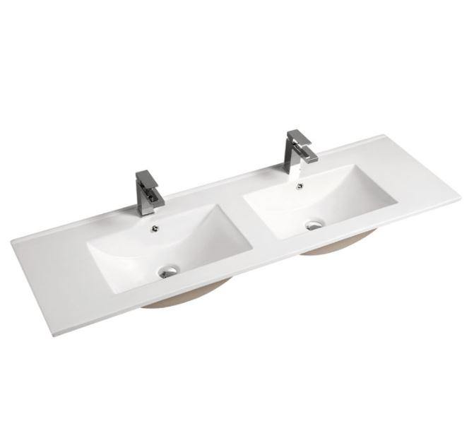 Katie 1500mm Double Bowl Ceramic Moulded Top