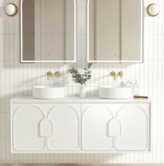 Maci 600mm-1800mm Matte White Wall Hung Vanity