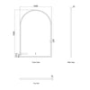 Arch 1500(H)x1000(W) Matte White Metal Frame LED Mirror