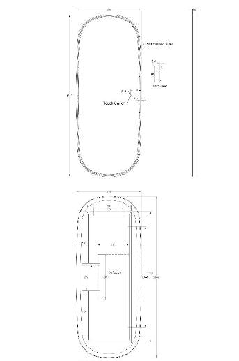 Dressing Led Mirror 1600x650mm