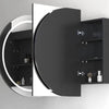 Chloe Black Oak Curved 1800 LED Mirror Cabinet