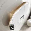 Chloe Natural Oak Curved 1800 LED Mirror Cabinet
