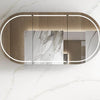 Chloe Natural Oak Curved 1800 LED Mirror Cabinet