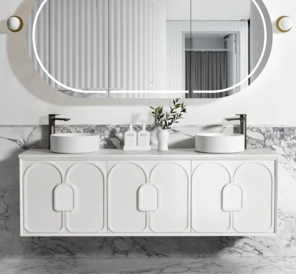 Maci 600mm-1800mm Matte White Wall Hung Vanity
