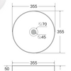 Rondo 360 Matte white Inset Basin