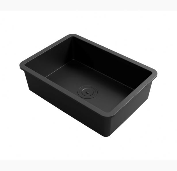Kai 680 Rectangle Porcelain Sink - Matte Black