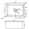 Kai 680 Rectangle Porcelain Sink - Matte Black