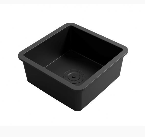 Kai 457 Square Porcelain Sink - Matte Black