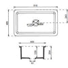 Kai 810 Rectangle Porcelain Sink