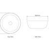 Olivia 360 Round Gloss White Basin