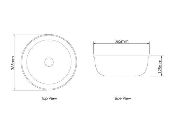 Olivia 360 Round Gloss White Basin
