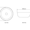 Olivia 360 Round Gloss White Basin