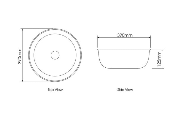 Olivia 360 Round Gloss White Basin