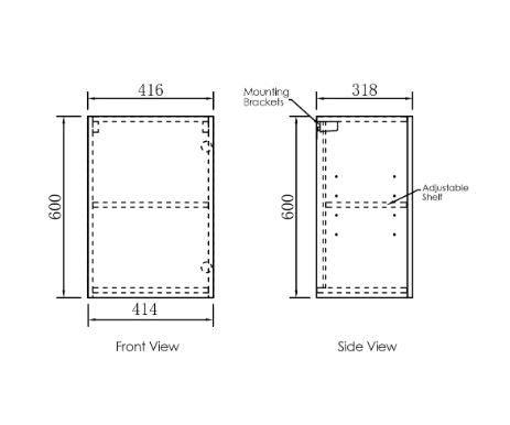 Noah Natural Oak 415 Overhead Cabinet