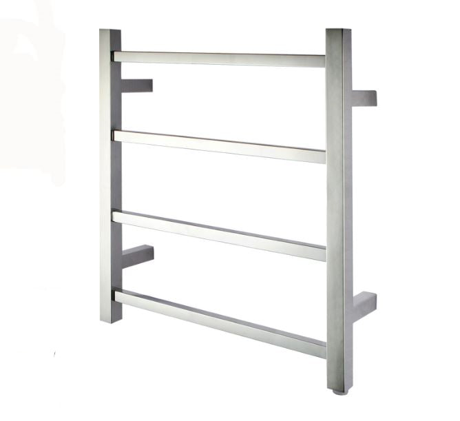 Cubo Chrome 500 Square 4 Bar Heated Towel Rail