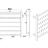 Rondo Chrome 600 Round 6 Bars Heated Towel Ladder