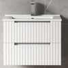 Rubi Matte White PVC 600mm Wall Hung Vanity