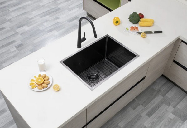Select 600 Gunmetal Black Round Corners Single Bowl Sink