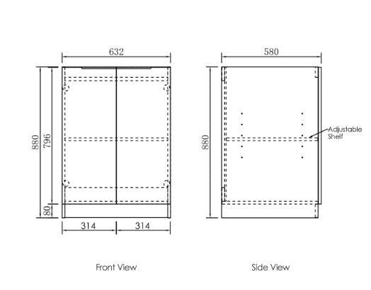 Noah Natural Oak 600 Base Cabinet