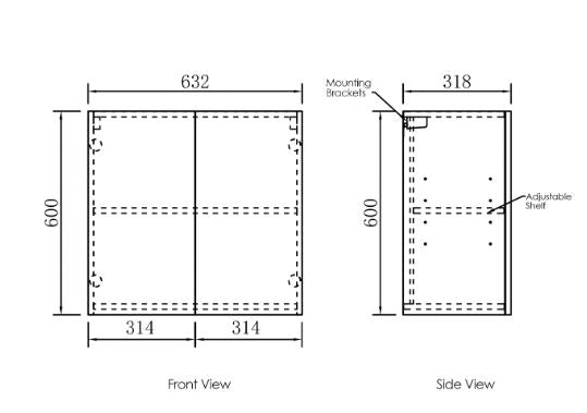 Noah Natural Oak 600 Overhead Cabinet