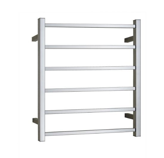 Cubo Chrome Mini 620 Square 6 Bar Heated Towel Rail