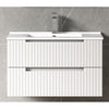 Rubi Matte White PVC 750mm Wall Hung Vanity