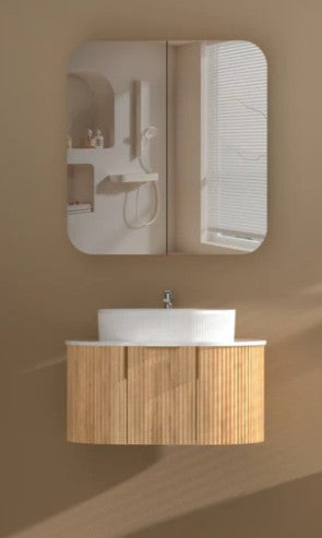Maci 750-1200mm Walnut Shaving Cabinet