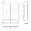Maci 750-1200mm Matte White Shaving Cabinet