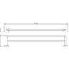 Leo 800mm double Towel Rail