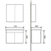 Florence 750mm (360mm deep) Vanity